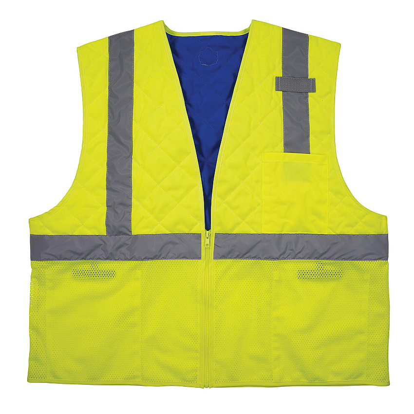 ergodyne Chill-Its 6668 Class 2 Hi-Vis Safety Cooling Vest, Polymer, X-Large, Lime (EGO12715)
