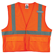 ergodyne GloWear 8220HL Class 2 Standard Mesh Hook and Loop Vest, Polyester, Large/X-Large, Orange (EGO21135)