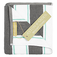 Aston & Arden Pinstripe Beach Towel 35x70 Grey/green, 1 Each (P-BT-PNS-25GYY)