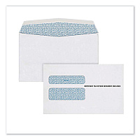 Adams W-2 Gummed Seal Double-Window Envelopes, Commercial Flap, Gummed Closure, 5.63 x 9, White, 24/Pack (TOP2219LSR)