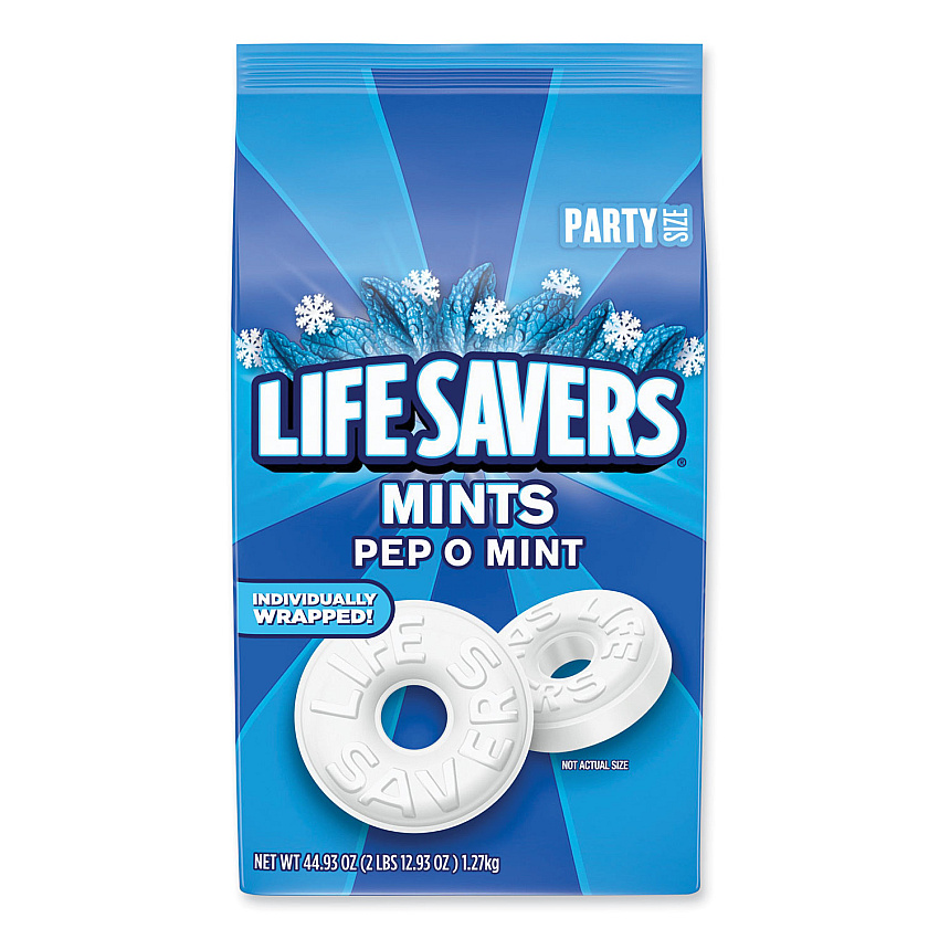 LifeSavers Hard Candy Mints, Pep-O-Mint, 44.93 oz Bag (LFS27625)