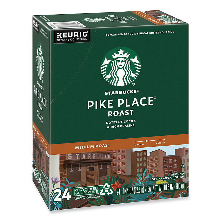 Starbucks Pike Place Coffee K-Cups Pack, 24/Box (SBK011111156)