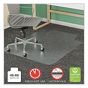 deflecto SuperMat Frequent Use Chair Mat for Medium Pile Carpet, 46 x 60, Wide Lipped, Clear (DEFCM14432F)