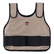 ergodyne Chill-Its 6235 Standard Phase Change Cooling Vest, Cotton, Small/Medium, Khaki (EGO12002)