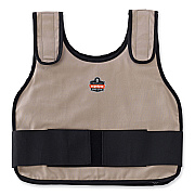 ergodyne Chill-Its 6230 Standard Phase Change Cooling Vest with Packs, Cotton, Large/X-Large, Khaki (EGO12010)
