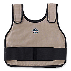 ergodyne Chill-Its 6230 Standard Phase Change Cooling Vest with Packs, Cotton, Large/X-Large, Khaki (EGO12010)