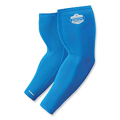 ergodyne Chill-Its 6690 Performance Knit Cooling Arm Sleeve, Polyester/Spandex, 2X-Large, Blue, 2 Sleeves (EGO12186)