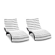 Las Rayas Chaise Cover 30x85 Dark Grey, Pack Of 2 (PNP-CC-HS3085DG-2PK)