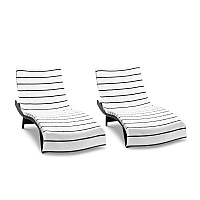 Las Rayas Chaise Cover 30x85 Dark Grey, Pack Of 2 (PNP-CC-HS3085DG-2PK)