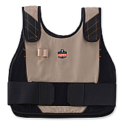 ergodyne Chill-Its 6215 Premium FR Phase Change Cooling Vest with Packs, Modacrylic Cotton, Small/Medium, Khaki (EGO12200)