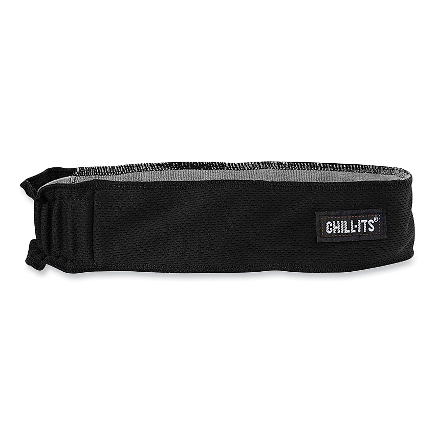 ergodyne Chill-Its 6605 High-Performance Terry Cloth Sweatband, Cotton Terry Cloth, One Size Fits Most, Black (EGO12433)