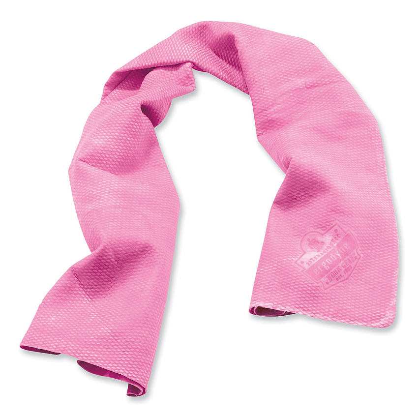 ergodyne Chill-Its 6602 Evaporative PVA Cooling Towel, 29.5 x 13, One Size Fits Most, PVA, Pink (EGO12442)
