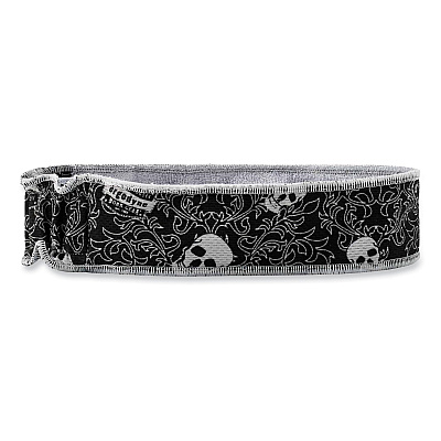 ergodyne Chill-Its 6605 High-Performance Terry Cloth Sweatband, Cotton Terry Cloth, One Size Fits Most, Skulls (EGO12489)