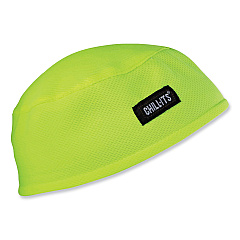 ergodyne Chill-Its 6630 High-Performance Terry Cloth Skull Cap, Polyester, One Size Fits Most, Lime (EGO12505)