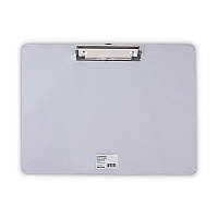Universal Plastic Brushed Aluminum Clipboard, Landscape Orientation, 0.5" Clip Capacity, Holds 11 x 8.5 Sheets, Silver (UNV40302)
