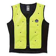 ergodyne Chill-Its 6685 Premium Dry Evaporative Cooling Vest with Zipper, Nylon, Medium, Lime (EGO12673)
