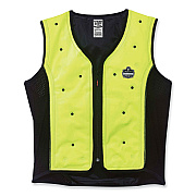 ergodyne Chill-Its 6685 Premium Dry Evaporative Cooling Vest with Zipper, Nylon, X-Large, Lime (EGO12675)