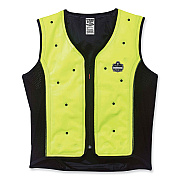 ergodyne Chill-Its 6685 Premium Dry Evaporative Cooling Vest with Zipper, Nylon, 2X-Large, Lime (EGO12676)