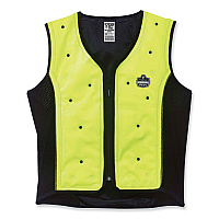 ergodyne Chill-Its 6685 Premium Dry Evaporative Cooling Vest with Zipper, Nylon, 3X-Large, Lime (EGO12677)