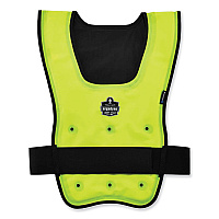 ergodyne Chill-Its 6687 Economy Dry Evaporative Cooling Elastic Waist Vest, Nylon, Small/Medium, Lime (EGO12683)
