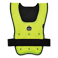 ergodyne Chill-Its 6687 Economy Dry Evaporative Cooling Elastic Waist Vest, Nylon, Large/X-Large, Lime (EGO12685)