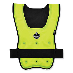 ergodyne Chill-Its 6687 Economy Dry Evaporative Cooling Elastic Waist Vest, Nylon, Large/X-Large, Lime (EGO12685)