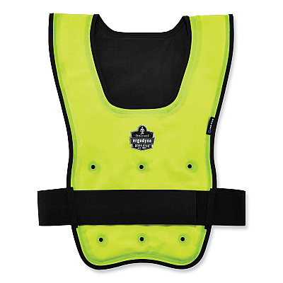 ergodyne Chill-Its 6687 Economy Dry Evaporative Cooling Elastic Waist Vest, Nylon, Large/X-Large, Lime (EGO12685)