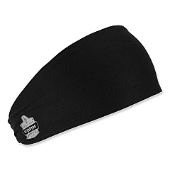 ergodyne Chill-Its 6634 Performance Knit Cooling Headband, Polyester/Spandex, One Size Fits Most, Black (EGO12702)