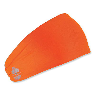 ergodyne Chill-Its 6634 Performance Knit Cooling Headband, Polyester/Spandex, One Size Fits Most, Orange (EGO12704)