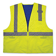 ergodyne Chill-Its 6668 Class 2 Hi-Vis Safety Cooling Vest, Polymer, Small, Lime (EGO12712)