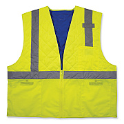 ergodyne Chill-Its 6668 Class 2 Hi-Vis Safety Cooling Vest. Polymer, Large, Lime (EGO12714)