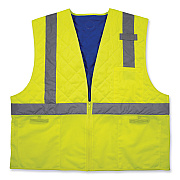 ergodyne Chill-Its 6668 Class 2 Hi-Vis Safety Cooling Vest, Polymer, 2X-Large, Lime (EGO12716)