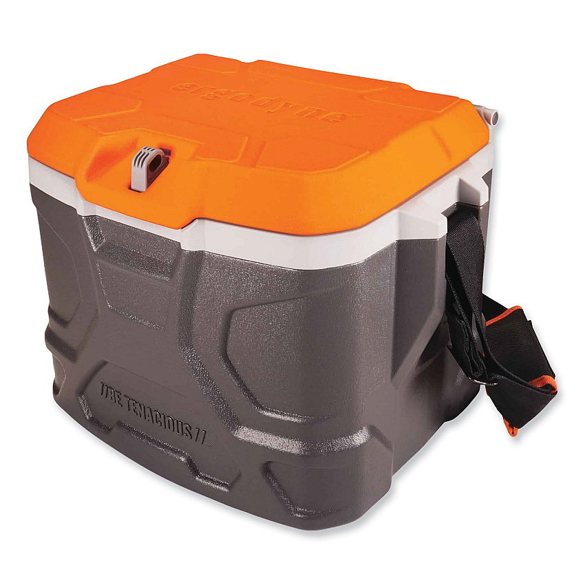 ergodyne Chill-Its 5170 17-Quart Industrial Hard Sided Cooler, Orange/Gray (EGO13170)
