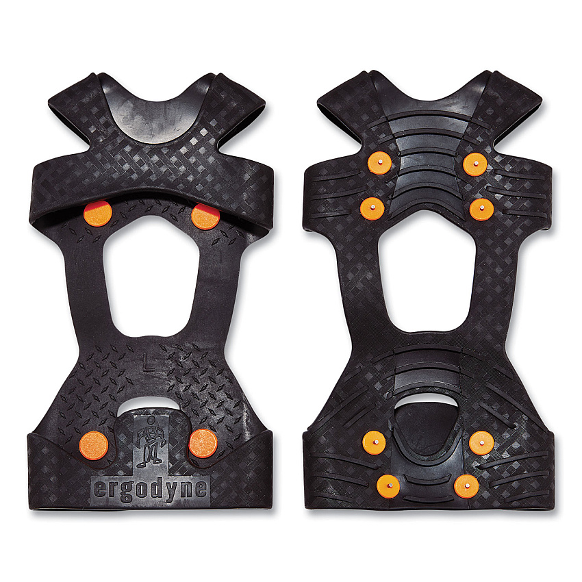 ergodyne Trex 6300TC One-Piece Slip-on Tungsten Carbide Ice Cleats, Large, Black, Pair (EGO16734)