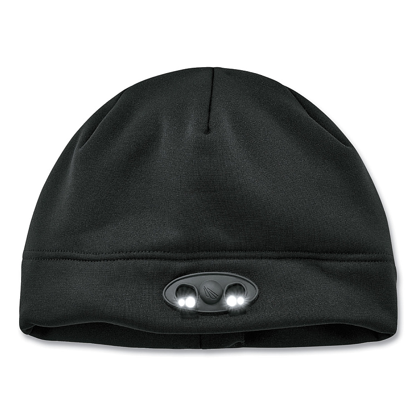 ergodyne N-Ferno 6804 Skull Cap Winter Hat with LED Lights, One Size Fits Mosts, Black (EGO16803)