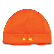 ergodyne N-Ferno 6804 Skull Cap Winter Hat with LED Lights, One Size Fits Most, Orange (EGO16804)