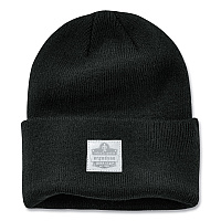ergodyne N-Ferno 6806 Cuffed Rib Knit Winter Hat, One Size Fits Most, Black (EGO16808)