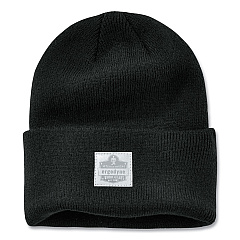 ergodyne N-Ferno 6806 Cuffed Rib Knit Winter Hat, One Size Fits Most, Black (EGO16808)