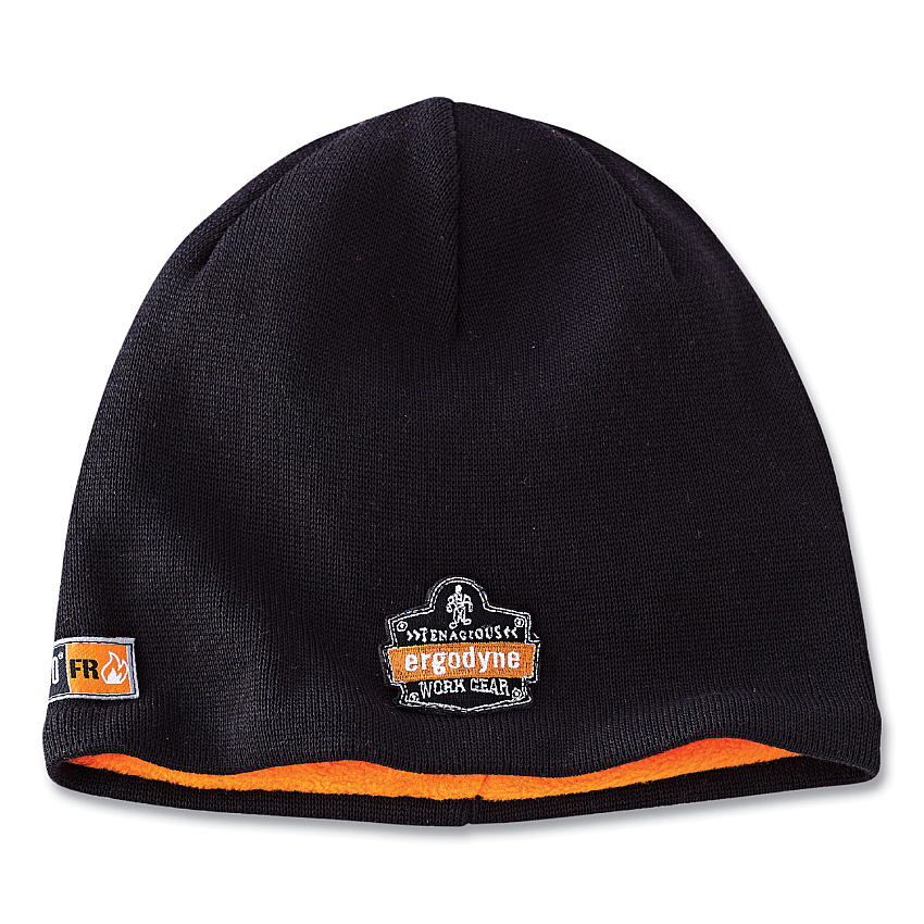 ergodyne N-Ferno 6820 FR Cotton Fleece Knit Hat, One Size Fits Most, Black (EGO16820)
