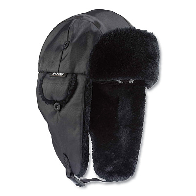 ergodyne N-Ferno 6802 Classic Trapper Hat, Small/Medium, Black (EGO16843)
