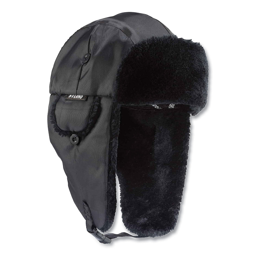 ergodyne N-Ferno 6802 Classic Trapper Hat, Small/Medium, Black (EGO16843)