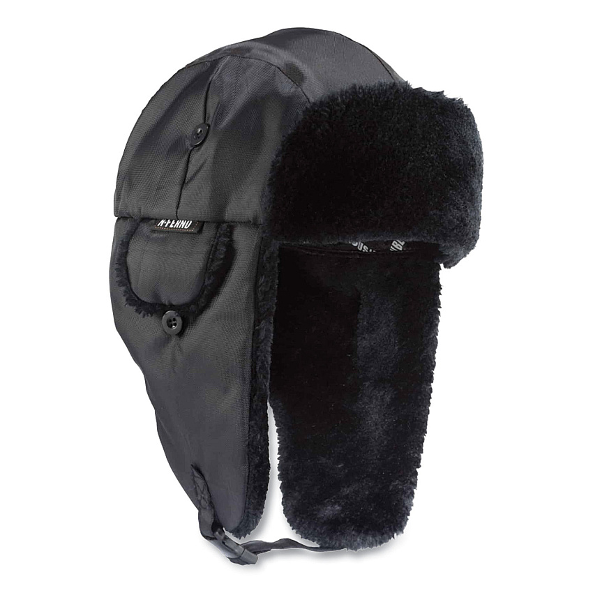 ergodyne N-Ferno 6802 Classic Trapper Hat, Large/X-Large, Black (EGO16845)