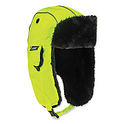 ergodyne N-Ferno 6802 Classic Trapper Hat, Large/X-Large, Lime (EGO16855)