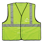 ergodyne GloWear 8216BA Class 2 Breakaway Mesh ID Holder Vest, Polyester, Small/Medium, Lime (EGO21093)