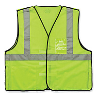ergodyne GloWear 8216BA Class 2 Breakaway Mesh ID Holder Vest, Polyester, Small/Medium, Lime (EGO21093)