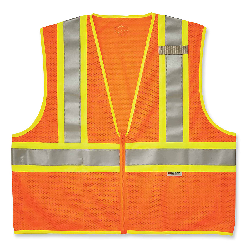 ergodyne GloWear 8230Z Class 2 Two-Tone Mesh Zipper Vest, Polyester, 2X-Large/3X-Large, Orange (EGO21317)