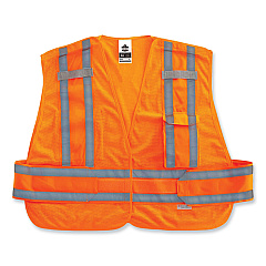 ergodyne GloWear 8244PSV Class 2 Expandable Public Safety Hook and Loop Vest, Polyester, 3X-Large Plus, Orange (EGO21363)
