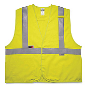 ergodyne GloWear 8261FRHL Class 2 Dual Compliant FR Hook and Loop Safety Vest, Large/X-Large, Lime (EGO21465)