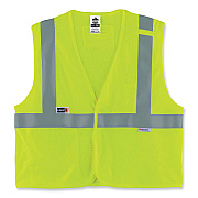 ergodyne GloWear 8260FRHL Class 2 FR Safety Hook and Loop Vest, Modacrylic/Kevlar, Large/X-Large, Lime (EGO21495)