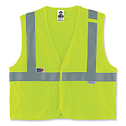 ergodyne GloWear 8260FRHL Class 2 FR Safety Hook and Loop Vest, Modacrylic/Kevlar, 2X-Large/3X-Large, Lime (EGO21497)
